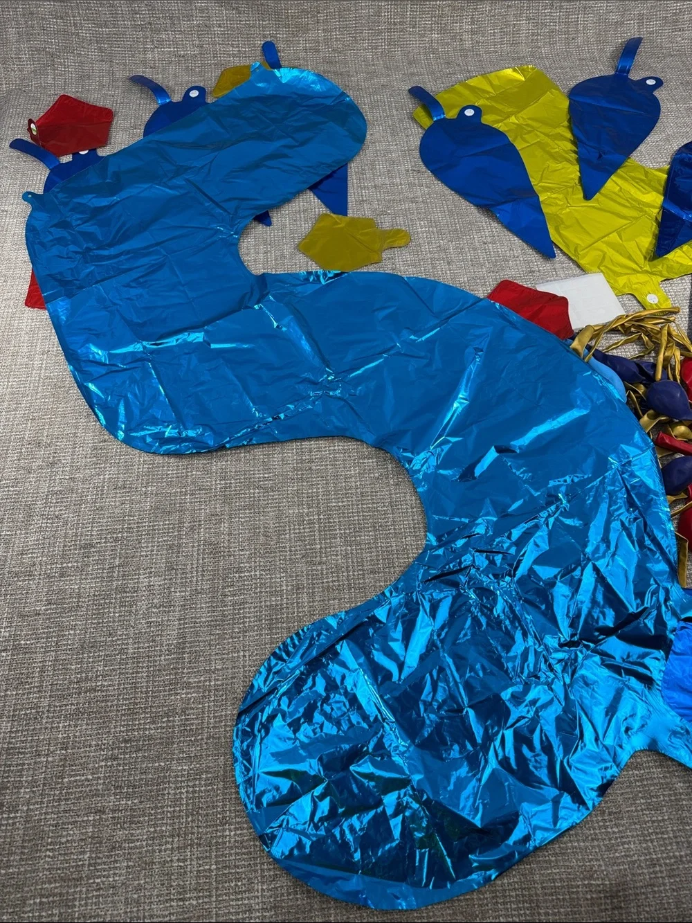 Blue Metallic Foil 5 birthday party decor sonic the hedgehog
